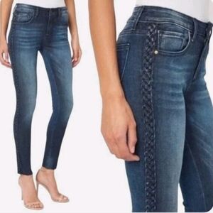❤️ DRIFTWOOD JACKIE BRAIDED SIDE STRIPE SKINNY JEANS, 4 (27)